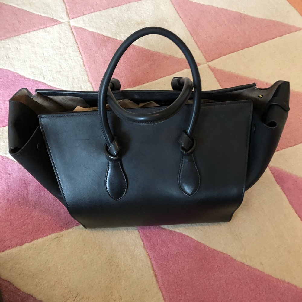 Authentic Celine Tie The Knot Bag Black